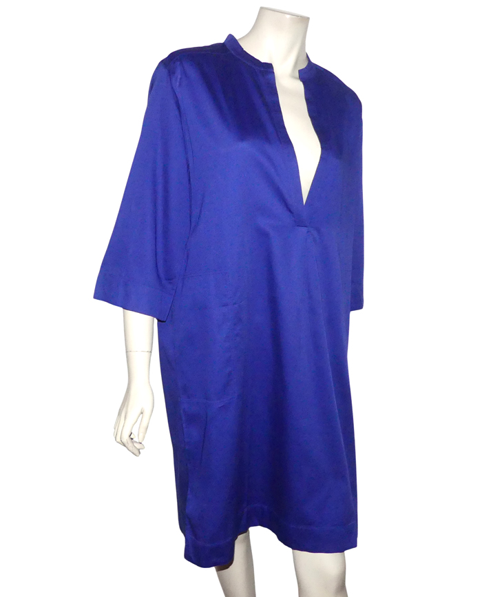 seconde main luxe en ligne eres robe occasion coton bleu ...
