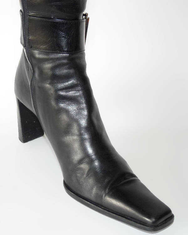 Bottes En Cuir Noir Cesare Paciotti Heros - Taille 9.5 US Homme - Occasion Excellent état