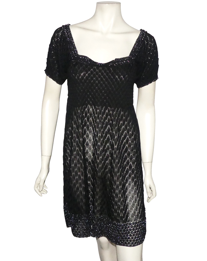 Veste Noire Missoni En Maille De Laine - Taille 46, Occasion Très Bon état, Style College