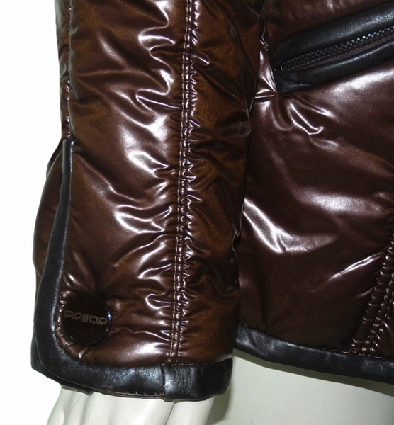Doudoune En Cuir Ventcouvert Taille 38 - Couleur Moca Glacé/taupe - Occasion Très Bon état