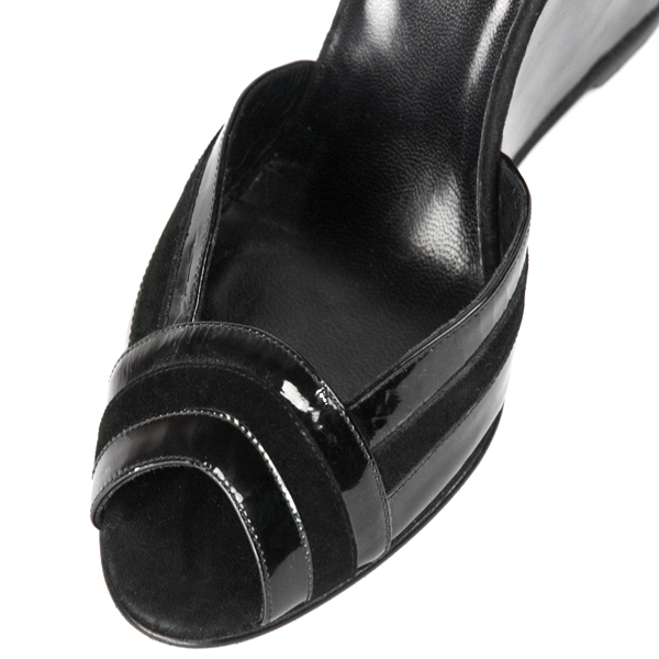 Escarpins Andy By Semer Noir - Daim Et Cuir Verni - Taille 37 - Talon Haut - Jamais Portés