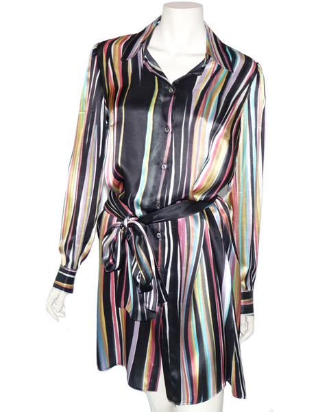 Robe D'été En Soie DKNY Sans Manches - Multicolore - Taille P - Neuf Avec étiquettes