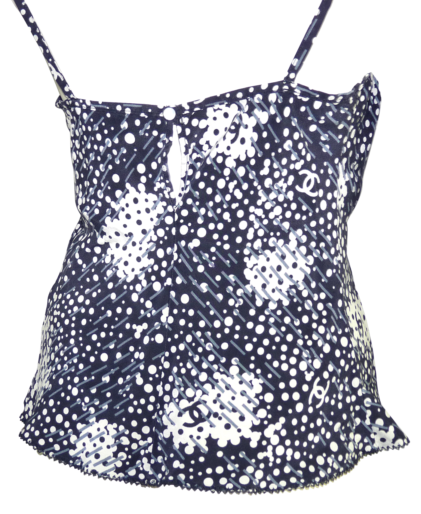 Haut En Soie Imprimé Peau De Serpent Bleu Noir - Taille 12 Newport News - Occasion Très Bon état