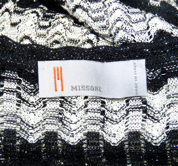 Robe Missoni Noire Et Blanche à Bas éclatant - Taille 10, Coupe Fit & Flare, Neuve Sans étiquette