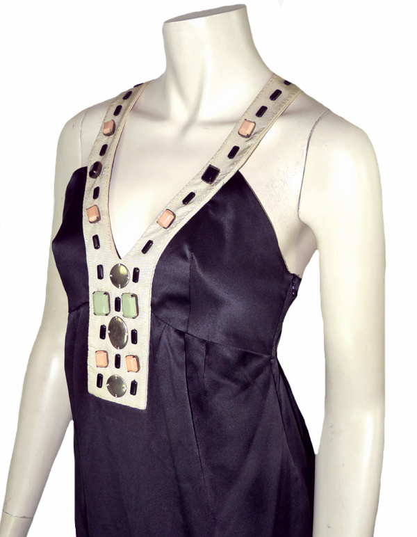 Robe De Soirée Barbara Bui Rose Sable Avec Collier Bijou - Taille 2 - Neuf Avec Étiquettes