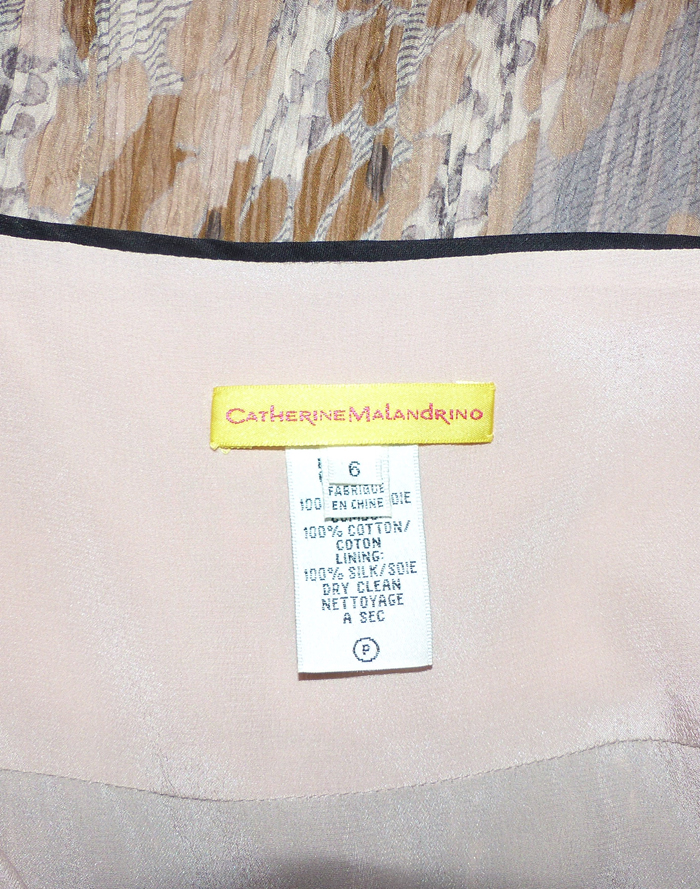Top En Soie Catherine Malandrino Taille 6 - Gris, Plissé, Neuf Avec étiquettes