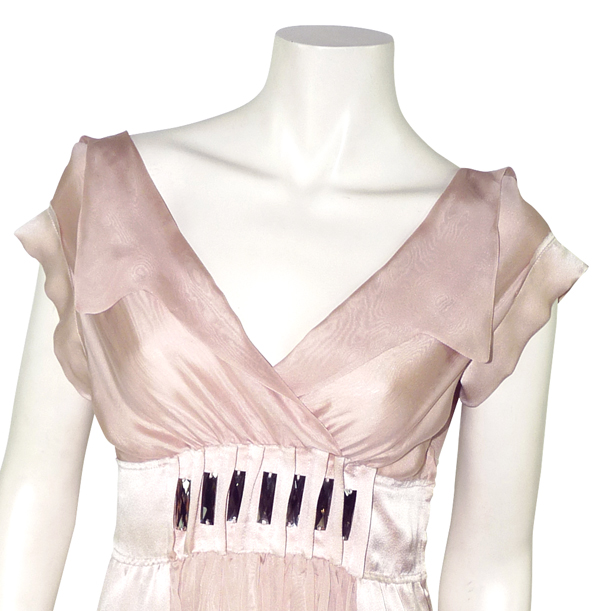Robe Sandro Modèle Colombienne En 100% Soie - Taille 1 - Vieux Rose - Occasion Très Bon état