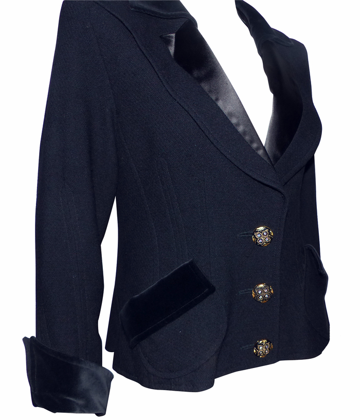 Veste De Chasse équestre Vintage Lester Bowden En Laine Noire - Tailles 35"/36"/38" - Occasion