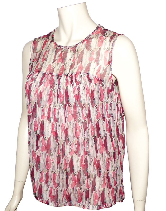 Tunique Femme Anna Scholz Imprimé Floral Mousseline - Taille 18 Neuf Avec Étiquette, Prix Conseillé 58€