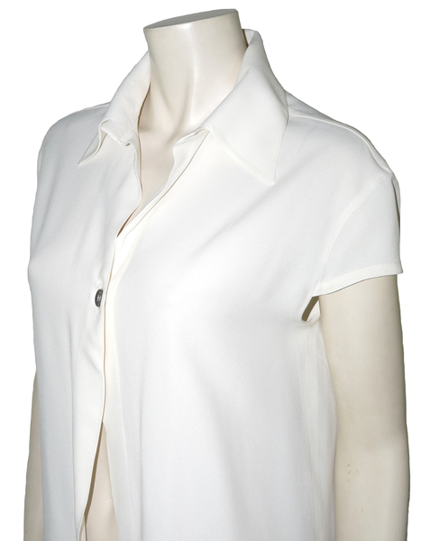 Robe Tunique SHANA Blanche Taille 40 - Polyester/viscose - Manches Longues - Occasion