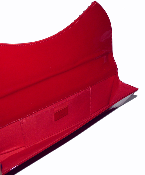 Pochette De Sécurité En Cuir Véritable Rouge - Avec Fermeture éclair Et Emplacement Pour Pièce D'identité 12x10cm