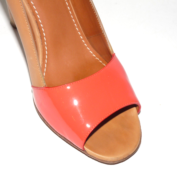 Escarpins Lanvin à Lanières - Cuir Verni élastiqué Marron Foncé - Taille 37 - Occasion En Bon état