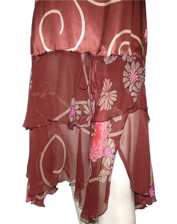Robe De Soirée Sans Bretelles Nicole Miller En Soie Georgette - Framboise - Taille 2 - Neuve Sans étiquette