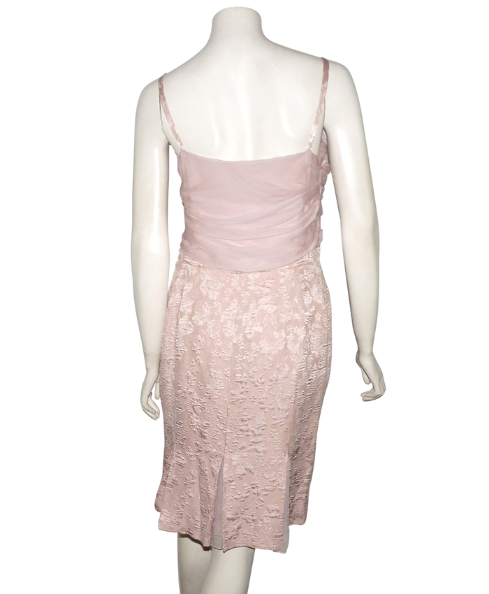 Robe BCBG En Soie 100% Mousseline Rose - Taille 0, Sans Manches, Style Trapeze, Neuf Sans étiquette