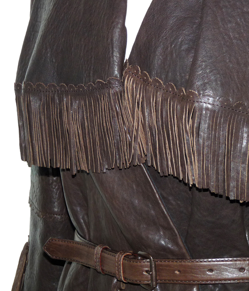 Veste En Cuir Jean Paul Gaultier – Blouson Marron, Fait En France, Taille L, Occasion Très Bon état