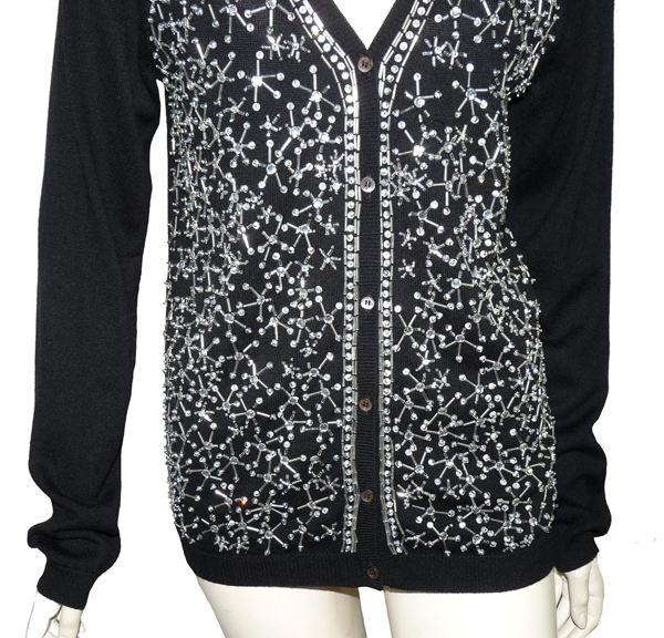Gilet Cacharel Noir Laine Et Soie - Taille M (38/40), Occasion En Très Bon état, Chic !