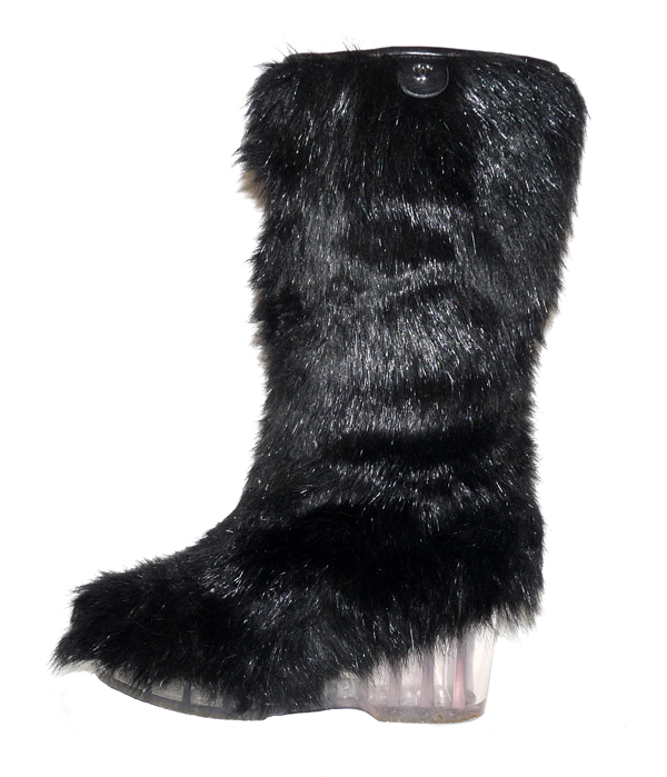 Bottes Femme Fourrure Noires Taille 40 - Neuves Avec Emballage, Fermeture éclair
