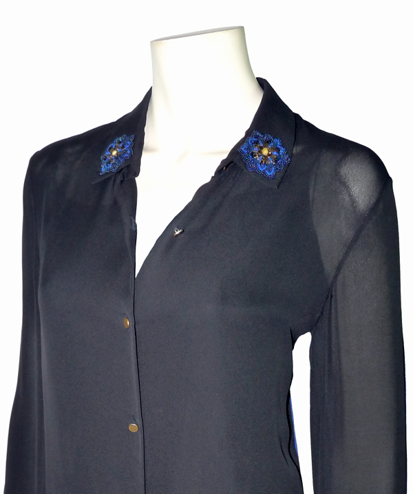 Chemisier Bleu Manches Courtes New Look Taille 8 - Neuf Sans étiquettes, Parfait Pour Un Look Frais