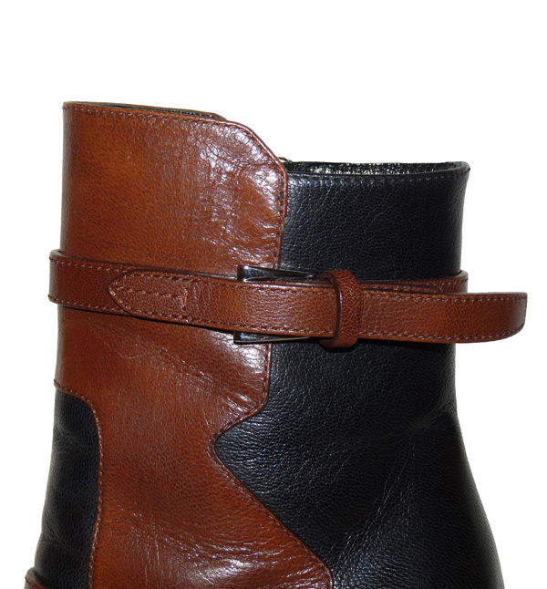 Bottines DKODE En Cuir Bicolore, Doublées Cuir - Taille 36 - Occasion Très Bon état