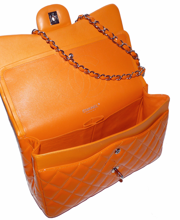 Sac à Main Orange Verni Éternel - Tendance - Faux Cuir - Occasion - État à Vérifier