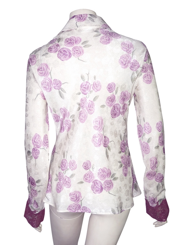 Chemisier En Soie Mango - Couleur Crème - Taille M - Occasion Très Bon État