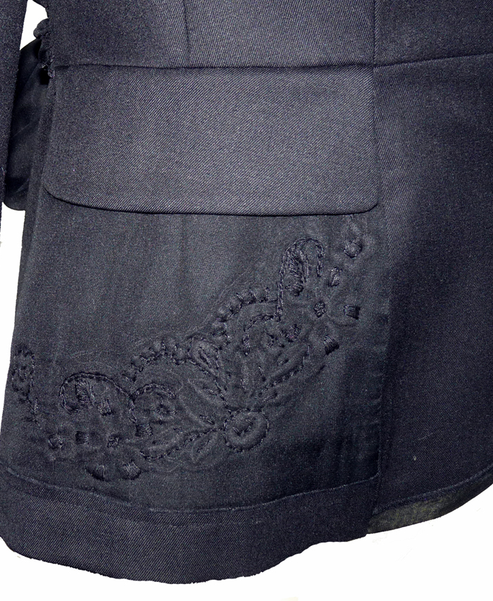 Veste Blazer Alberta Ferretti En Laine & Soie Noir – Taille M (US 6) – Neuf Sans étiquettes