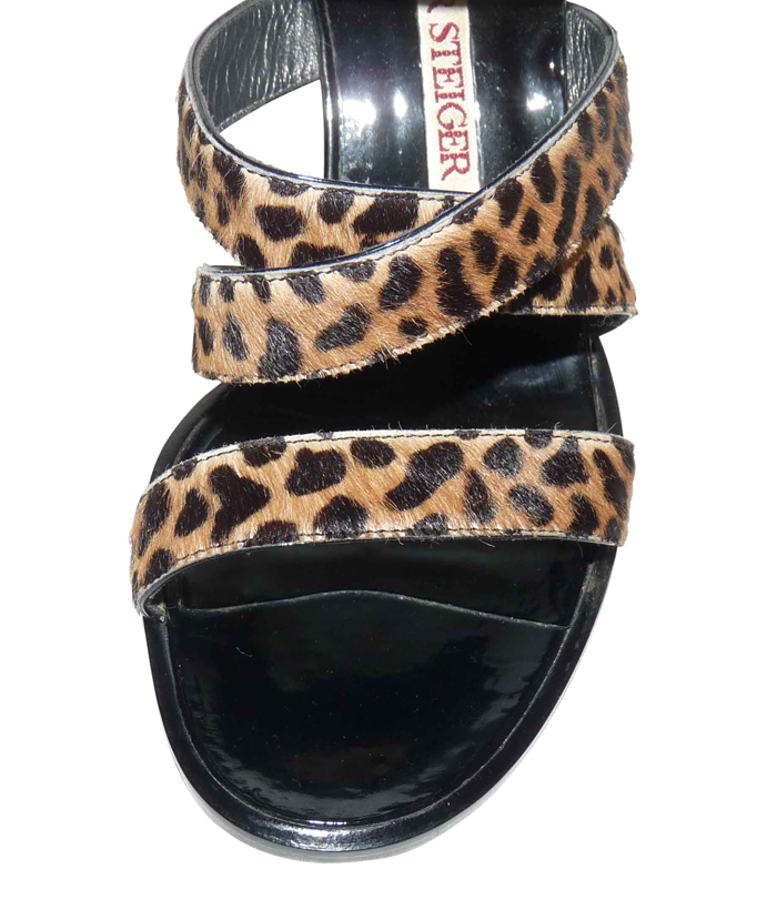 Escarpins Walter Steiger En Cuir Serpent - Modèle à String - Taille 35 - État Occasion - TOP