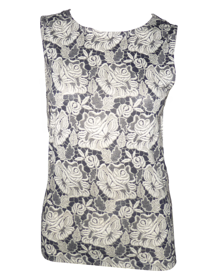 Débardeur Stella McCartney - Imprimé Palmiers Et Rayures Marinière, Taille 44 (M/L), 100% Coton - Neuf Avec étiquettes