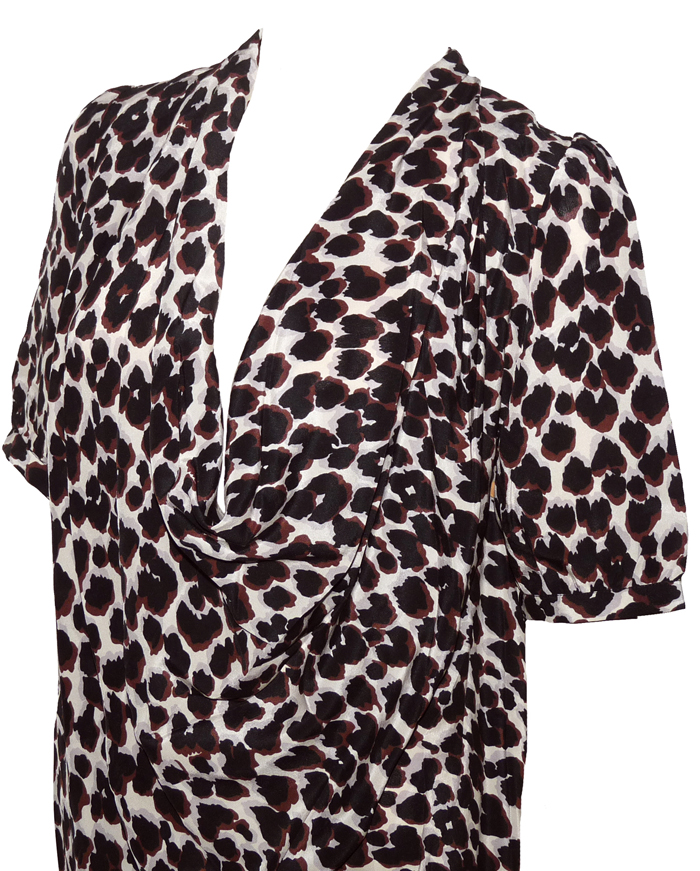 Robe Paul & Joe En Soie Et Cachemire - Motifs Cercles Perlés - Taille 40 (L) - Occasion Très Bon état