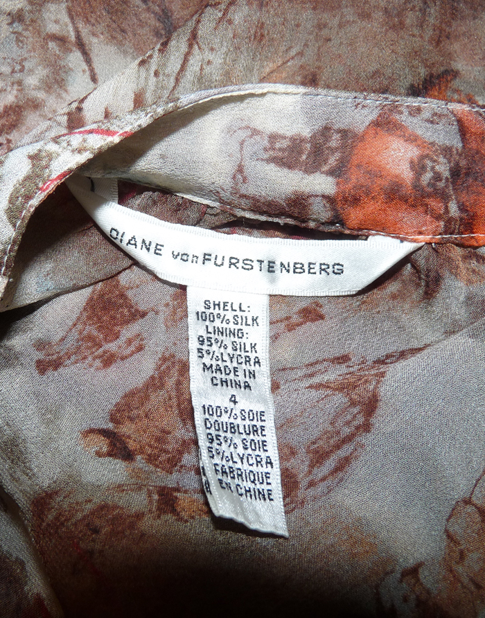 Chemisier Diane Von Furstenberg En Soie – Modèle Ezmeralda Perlé, Taille 10, Large