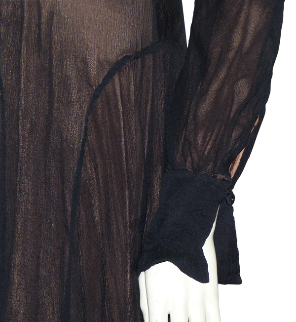 Robe Alberta Ferretti En Mousseline De Soie Noire – Modèle Runway, Slip Dress – Taille IT38/US4