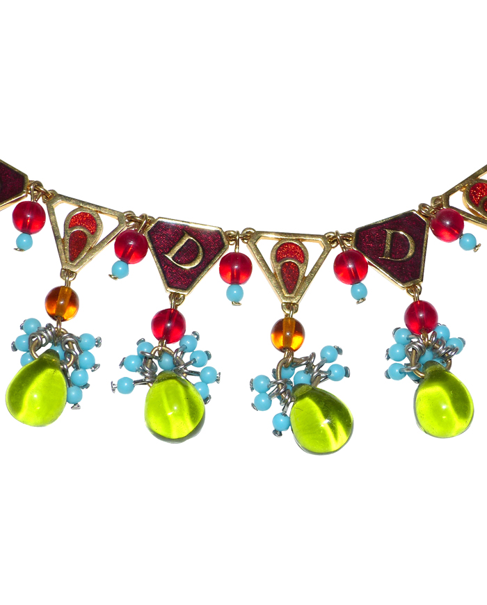 Lot De 20 Colliers Vintage Multicolores Perles De Verre Rayures Afrique - Marque East Oasis