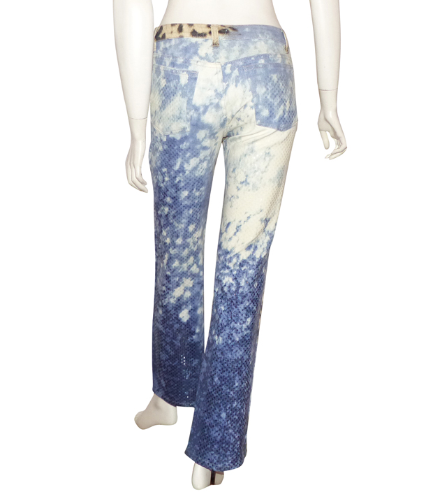 Jeans Imprimé Animalier Roberto Cavalli Vintage Pour Femme - Taille M (taille 29), Denim, Occasion Parfaite
