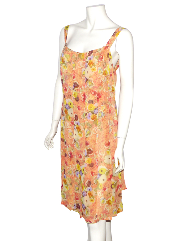 Robe Longue En Soie 100% Orange Laundry - Taille 6/M, Dos Nu (Halter), Ourlet Asymétrique, Neuve Avec Étiquette