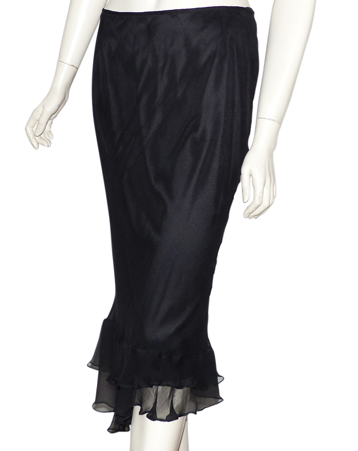 Jupe Dolce & Gabbana En Soie Plissée Et Cuir Véritable - Taille 40, Noire Et Multicolore, Neuve Sans étiquettes