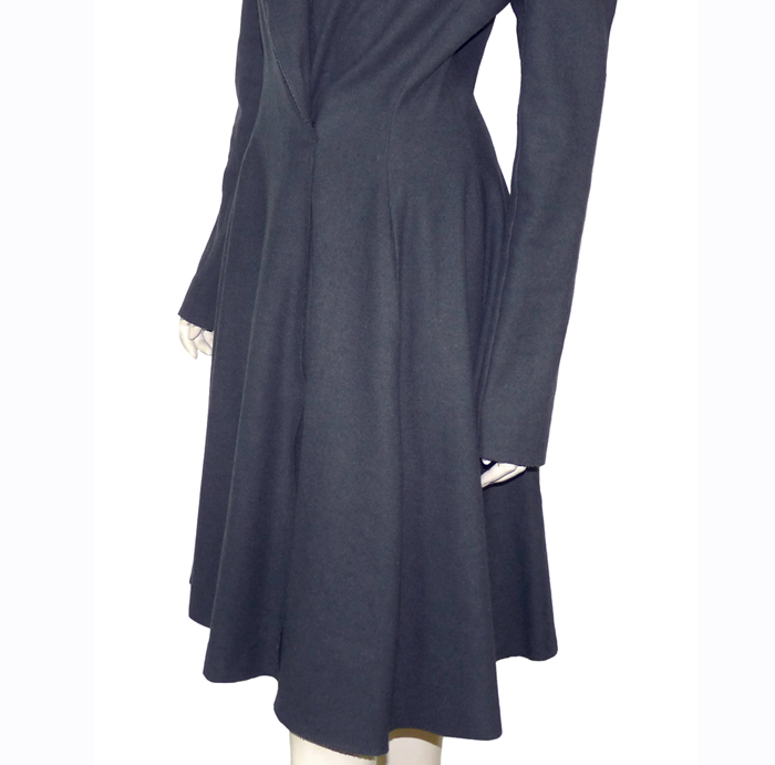 Manteau Pull Lanvin En Laine Mélangée Anthracite - Taille 40, Style Sweater Coat, Occasion Très Bon état
