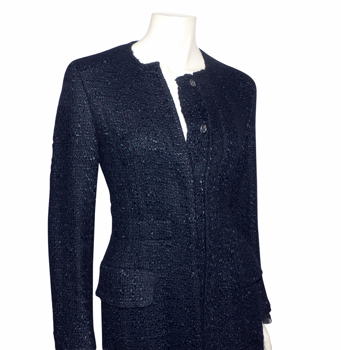 Manteau Tweed Noir Gelco Outdoor - Taille 54 (UK 52), Laine/polyester, Long, Occasion