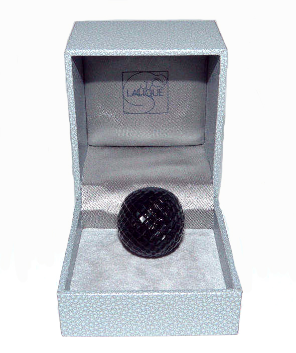 Bague Lalique Cristal Et Diamant - Monture Argent, Avec Certificat Et Boîte, Occasion