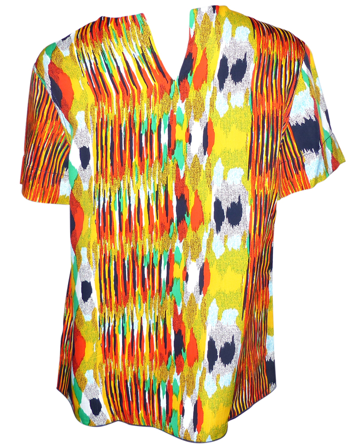 Robe Tunique Sensation Pour Elle Multicolore Orange Volants - Taille ~38, été
