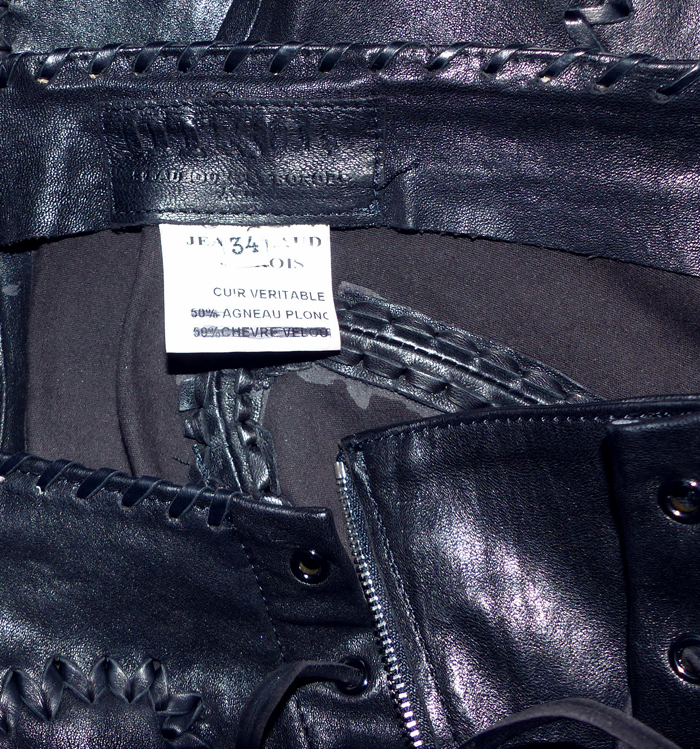 Pantalon En Cuir Extensible Jitrois Taille 40 - Noir - Made In France - Occasion Très Bon état