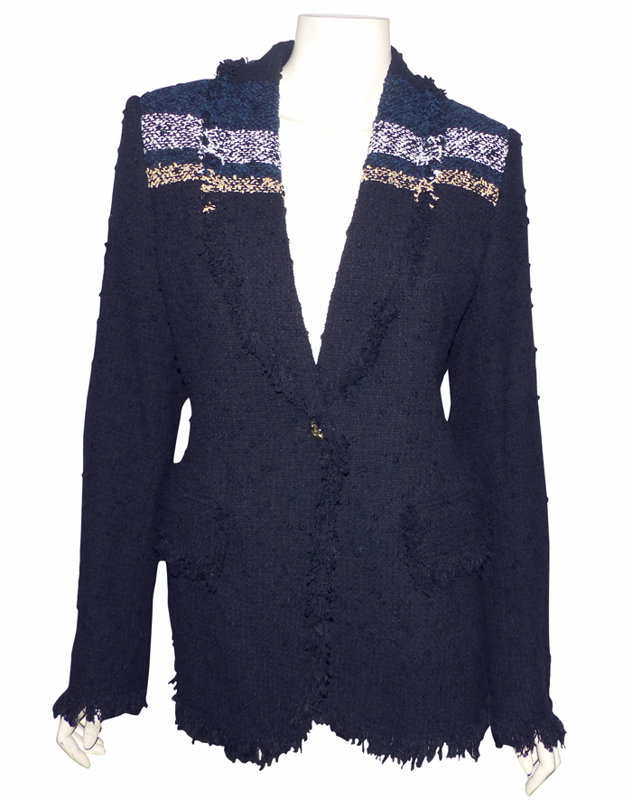 Veste Sonia Rykiel En Laine Et Coton - Taille 40 - Couleur Rose Noir - Occasion Très Bon état