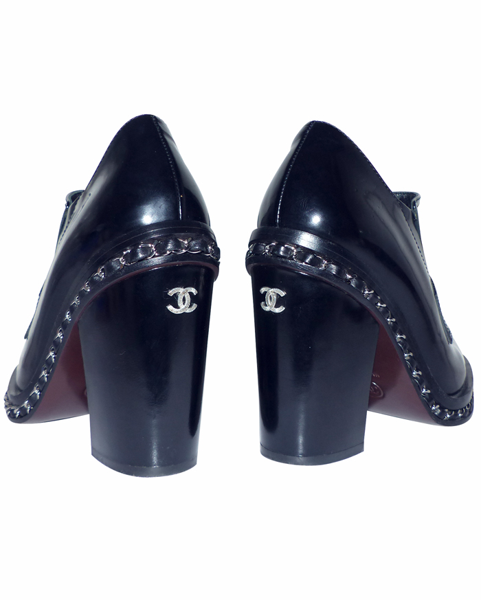 Escarpins Lady Sara Tout Cuir Verni Noir Vintage - Taille 37, Talon Aiguille 9 Cm, Neufs