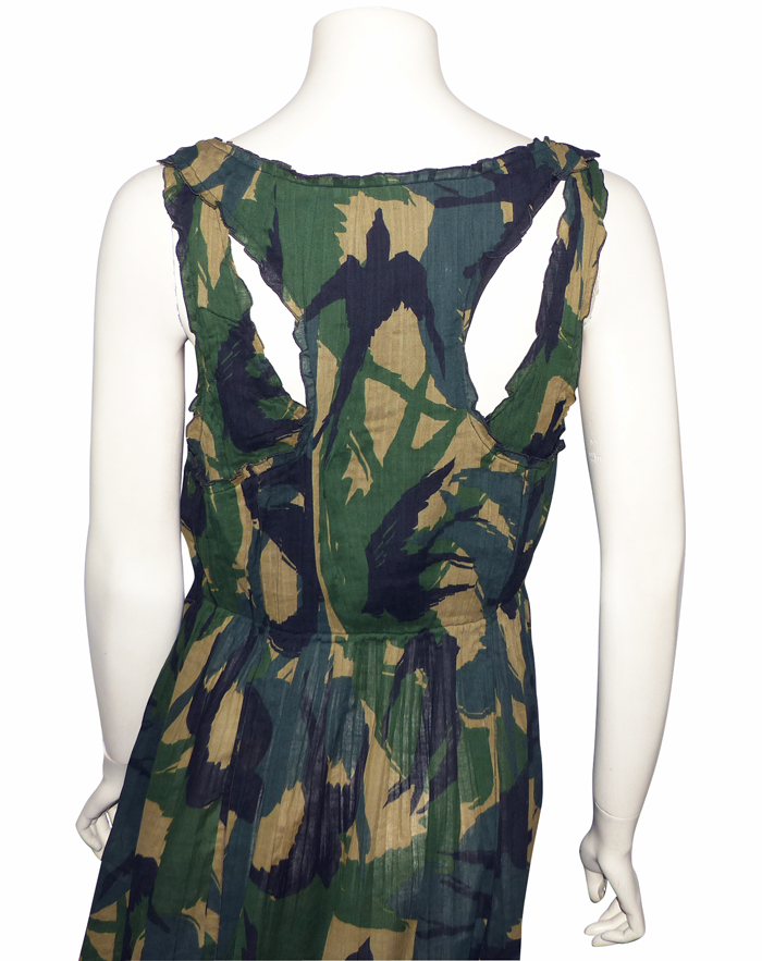 Robe à Bretelles Sonia Rykiel En Coton & Soie Bleu Nuit Taille 38 FR - Comme Neuve