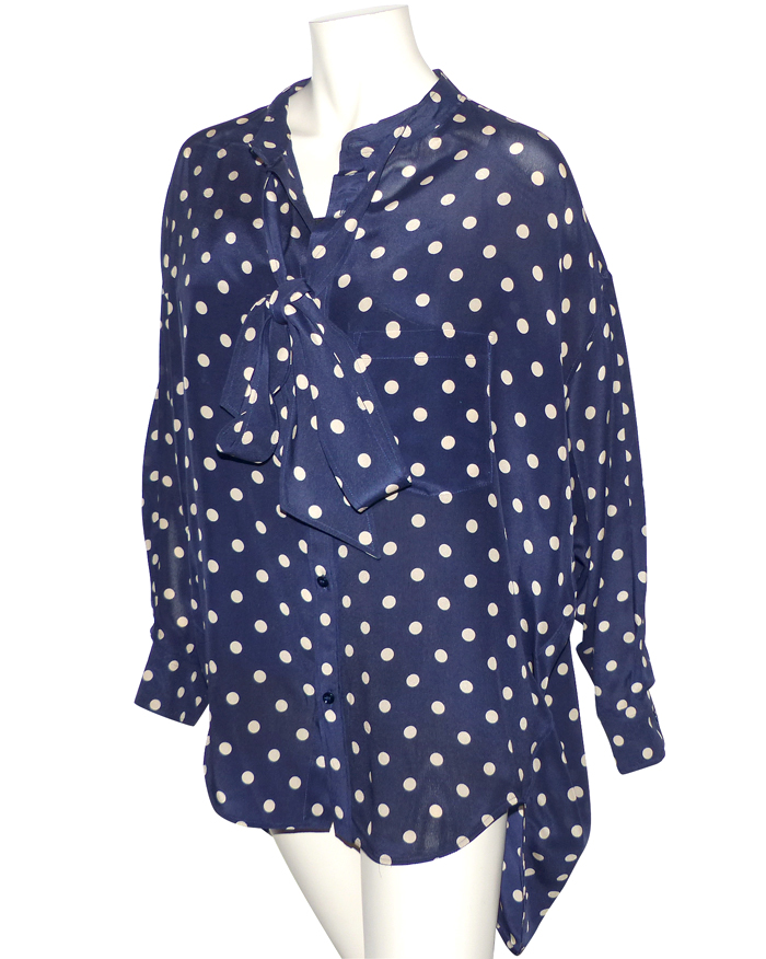 Tunique Baï Amour Noir & Pois Marron Taille 36 Manches Longues - Occasion Excellent état