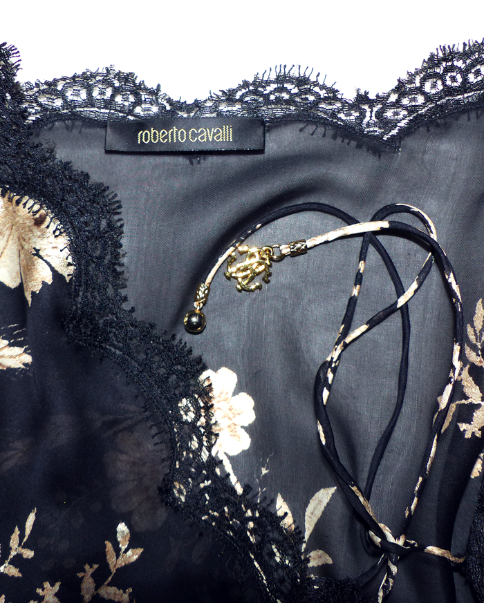Jupe Midi Roberto Cavalli En Soie Imprimée Fleurs - Taille S - État Parfait Occasion