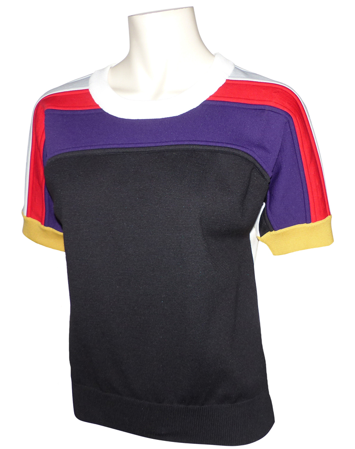 Pull Sonia Rykiel à Volants Rayé Multicolore – Taille S, Coton, Occasion Très Bon état