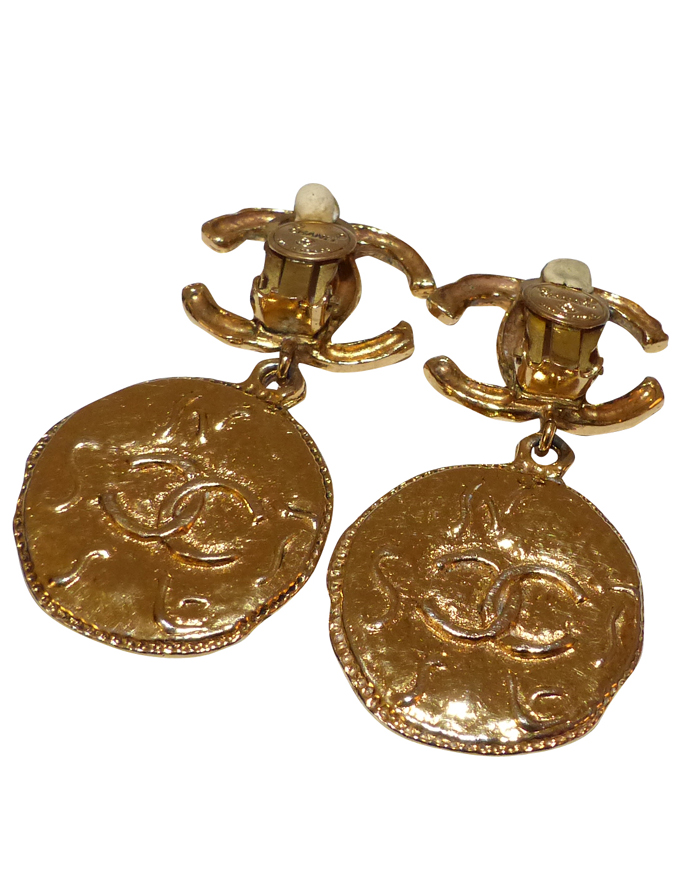 Boucles D'oreilles Vintage Carven - Fermoir Clips - Style Rétro