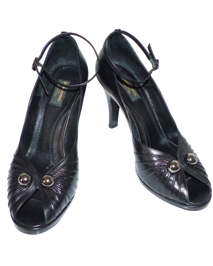 Escarpins Vintage Sonia Rykiel Noirs - Pointure 38 - Toile - Talons - Très Bon état