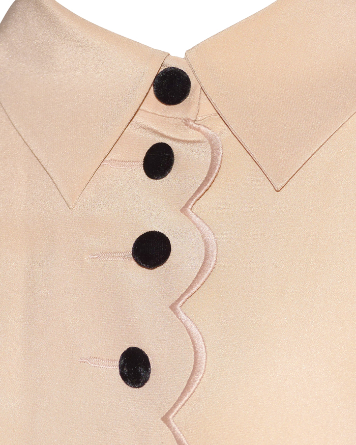 Chemisier CHLOÉ 100% Soie - Marron/violet - Taille 36 - Occasion Parfait état