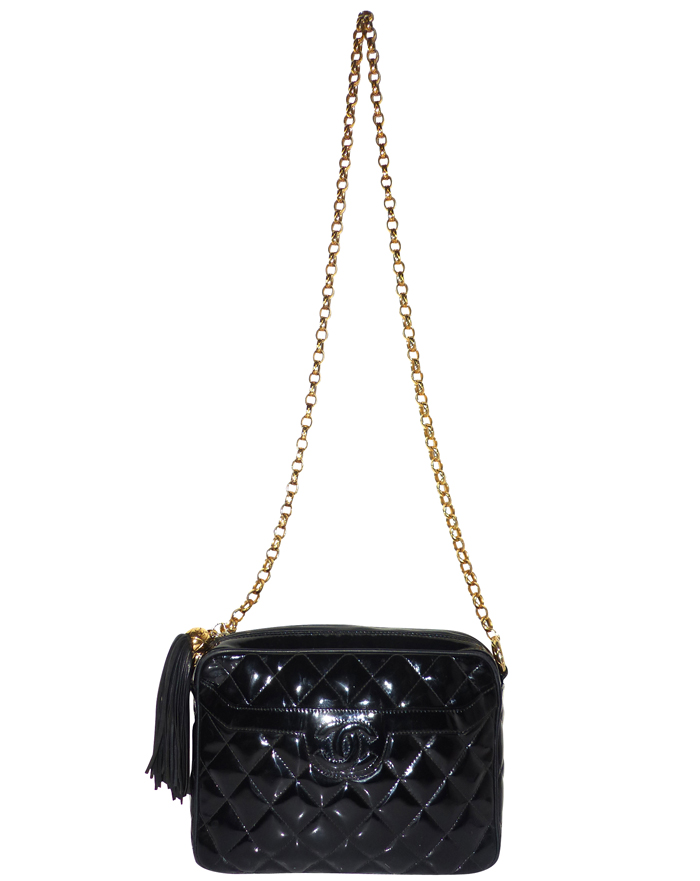 Petit Sac à Main MAX MARA En Cuir Verni Noir - Chic Et Pratique